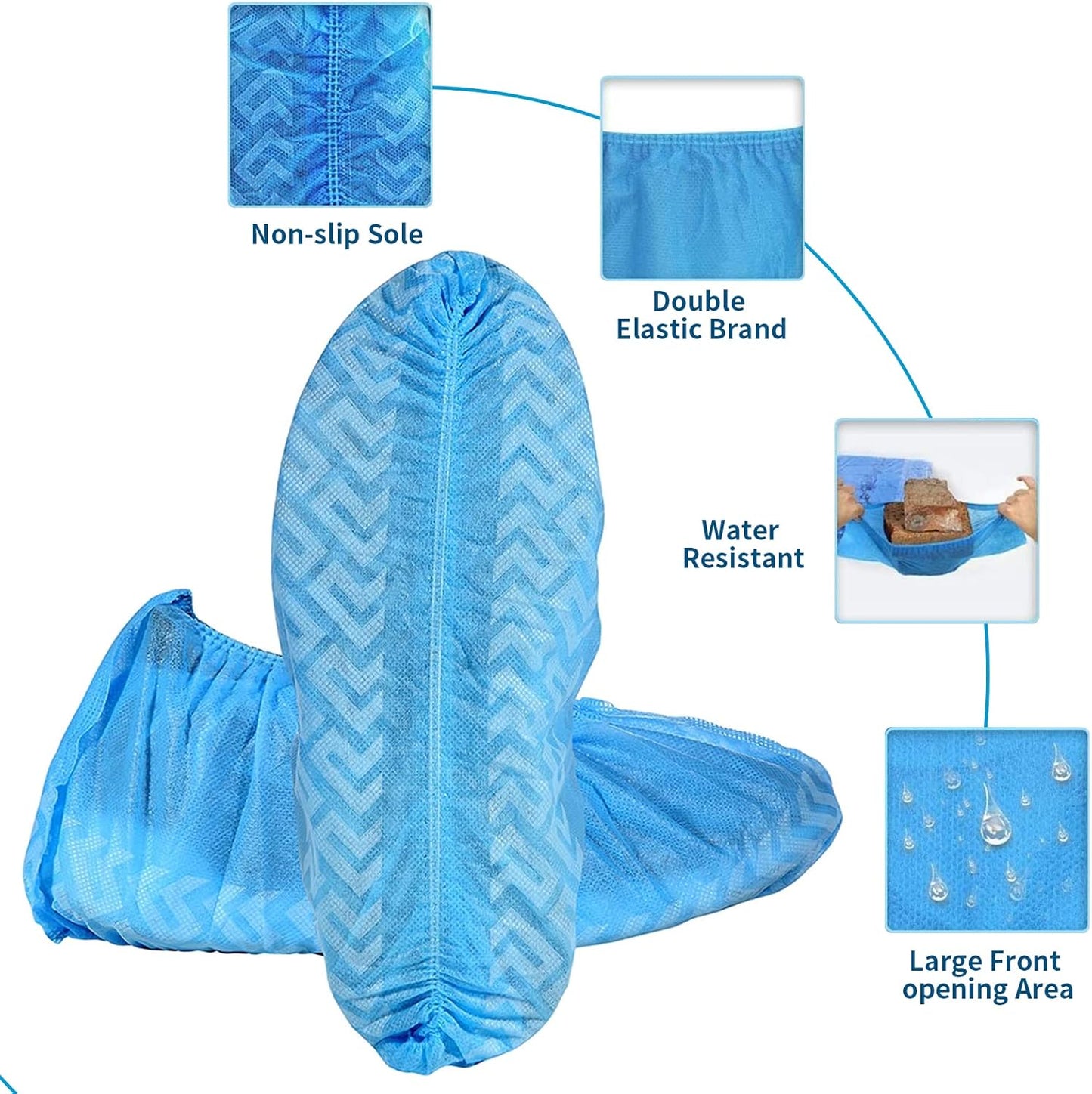 Disposable Shoe Covers, Non-Slip, Durable, Indoor Protect Your Home, Floors and Shoes