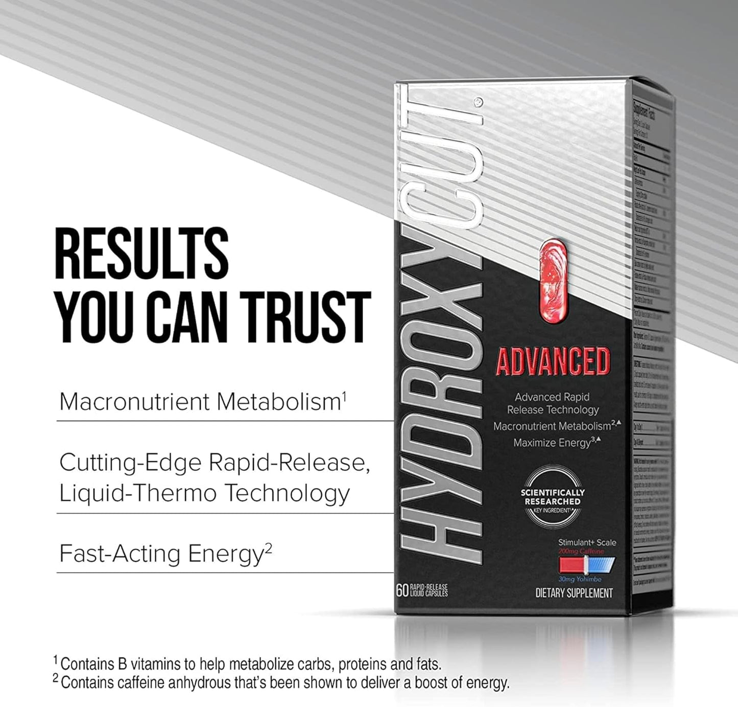 Hydroxycut Advanced – Rapid-Release Thermogenic Capsules for Energy (60 Count)