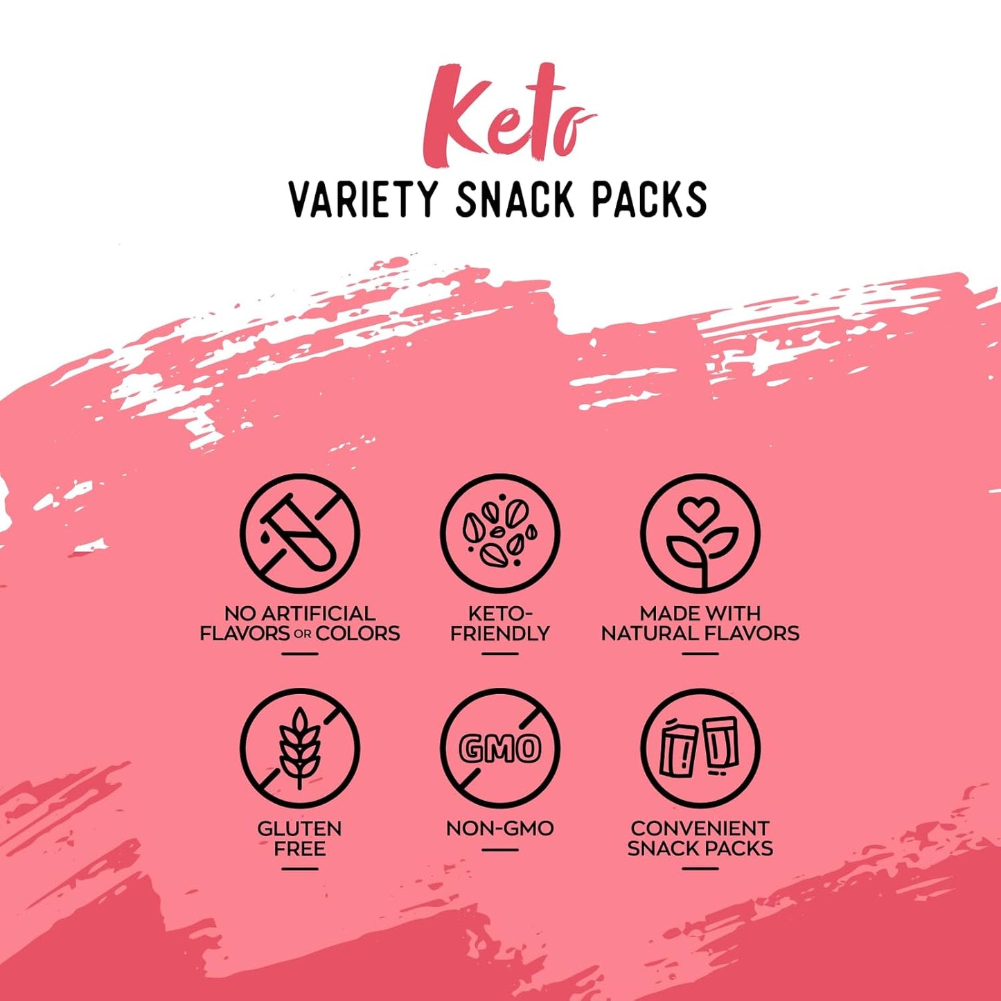 Keto Snack Variety Pack – Mixes, Nuts, Probiotic Cheese Balls, Gluten-Free (18 Individual Servings)
