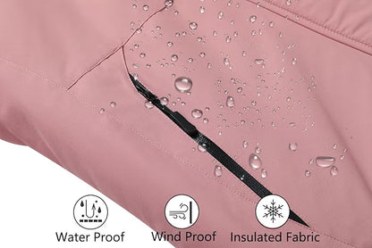 Women’s Warm Winter Ski Jacket – Insulated Snowboarding Coat for Cold Weather & Snow Sports, Pink, Small