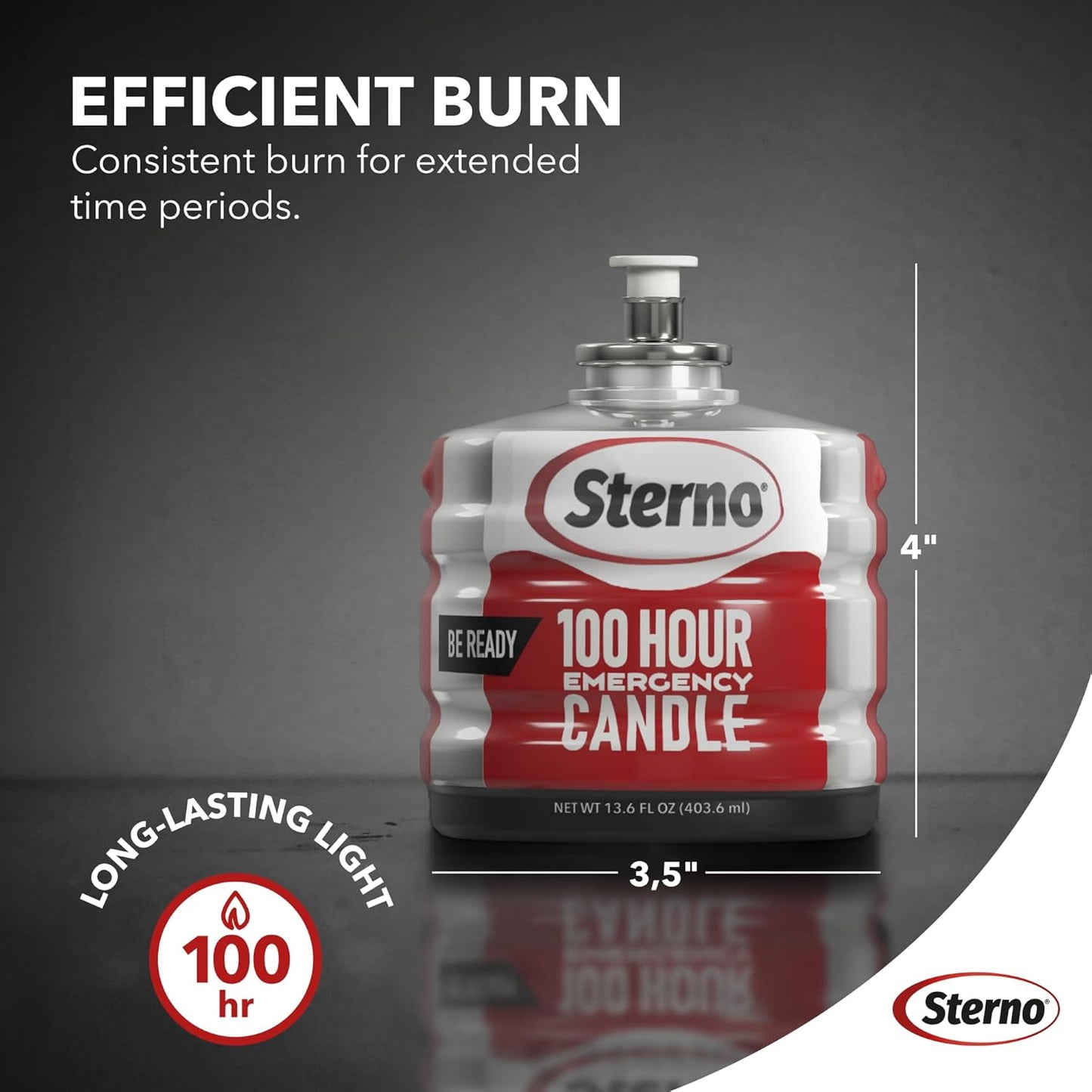 100-Hour Emergency Candles – Long-Burning Unscented Paraffin Candles (6-Pack)