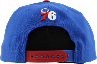 Official NBA Philadelphia 76ers Adjustable Snapback Hat – Flat Bill Retro Chenille Unisex Cap, One Size