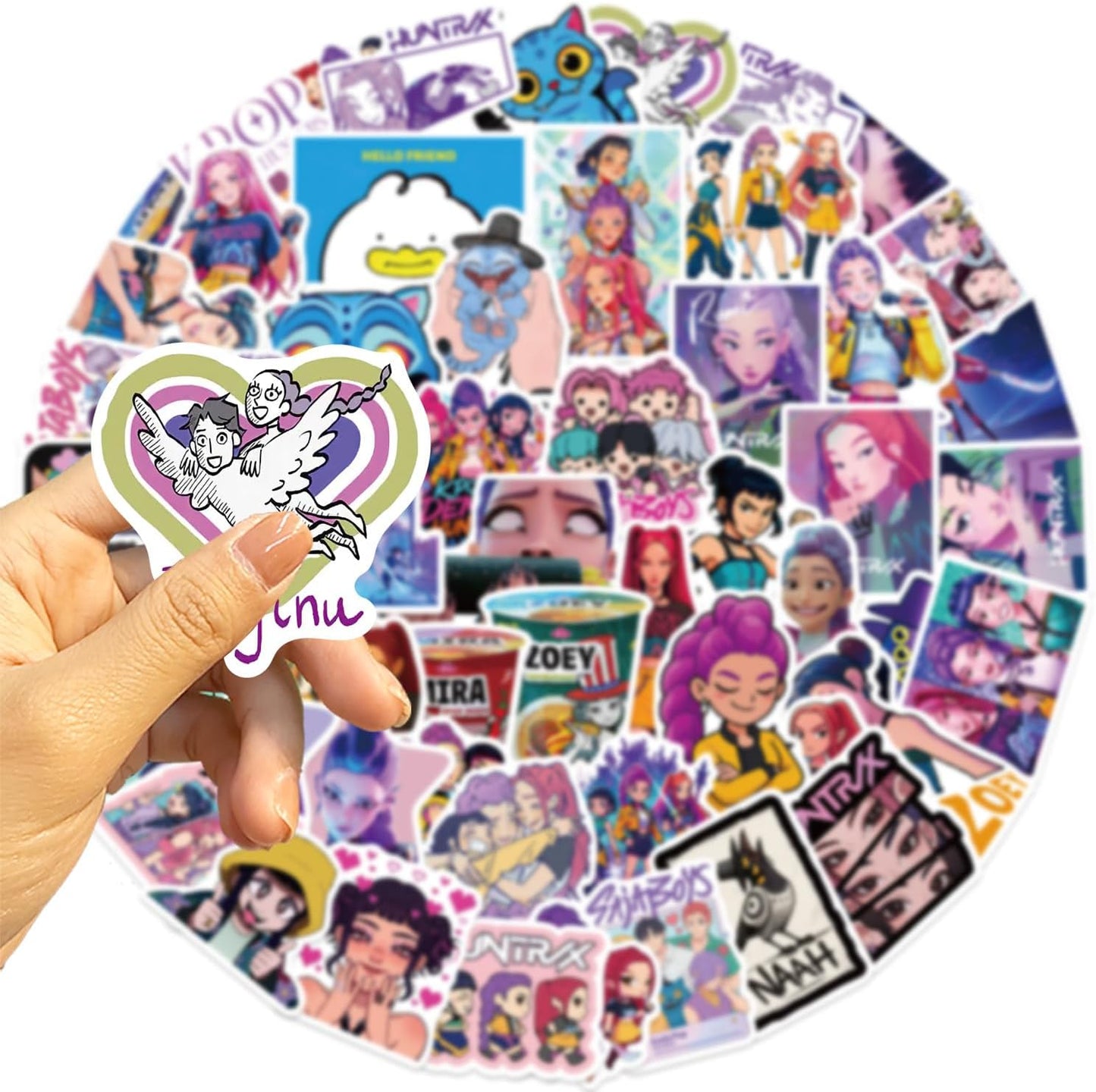 Demon Movie Hunters Stickers (60 PCS) – Korean Idol Anime Vinyl Decals for Water Bottles, Laptops & Phones