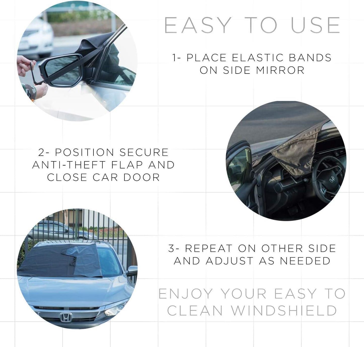 OxGord Windshield Snow & Ice Cover – All-Weather Protector for Cars, Trucks & SUVs