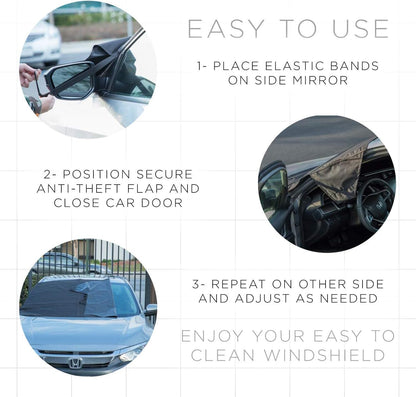 OxGord Windshield Snow & Ice Cover – All-Weather Protector for Cars, Trucks & SUVs