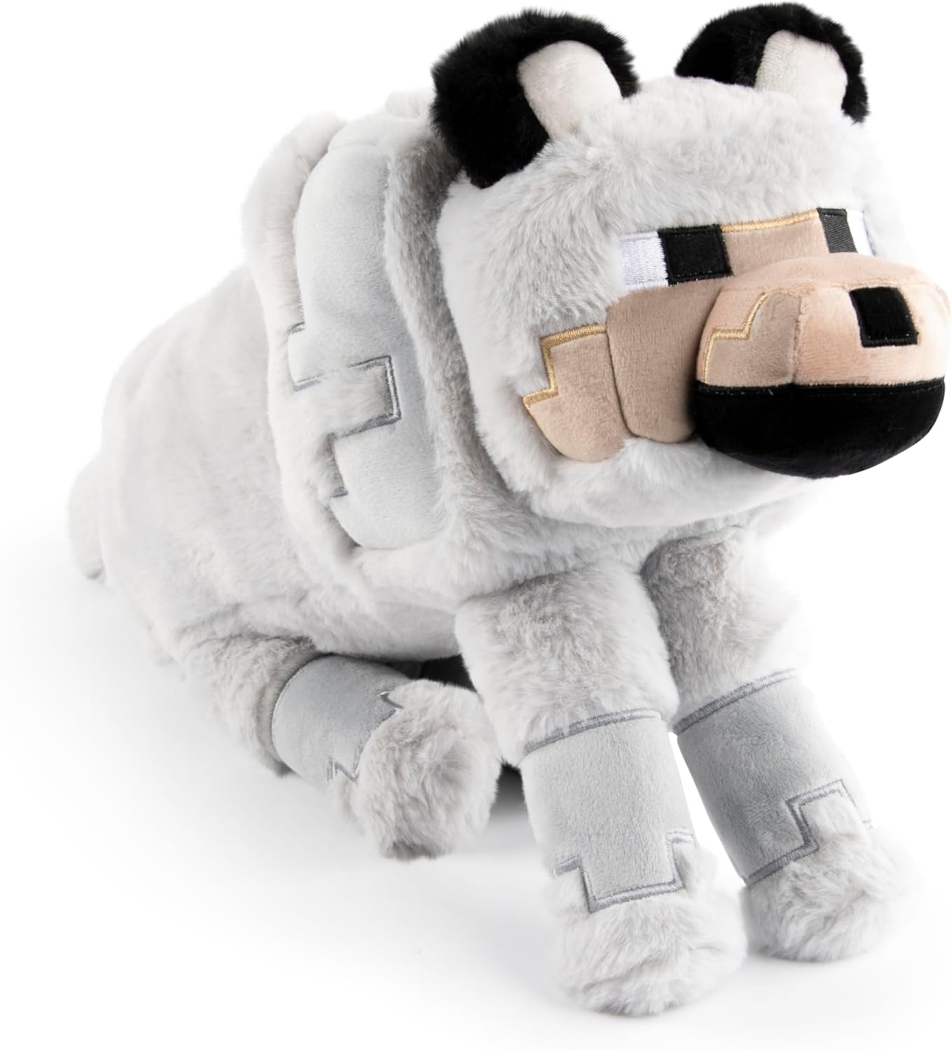 Minecraft Plush Pillow Buddy – 19" Soft Stuffed Pillow (Gray Wolf)