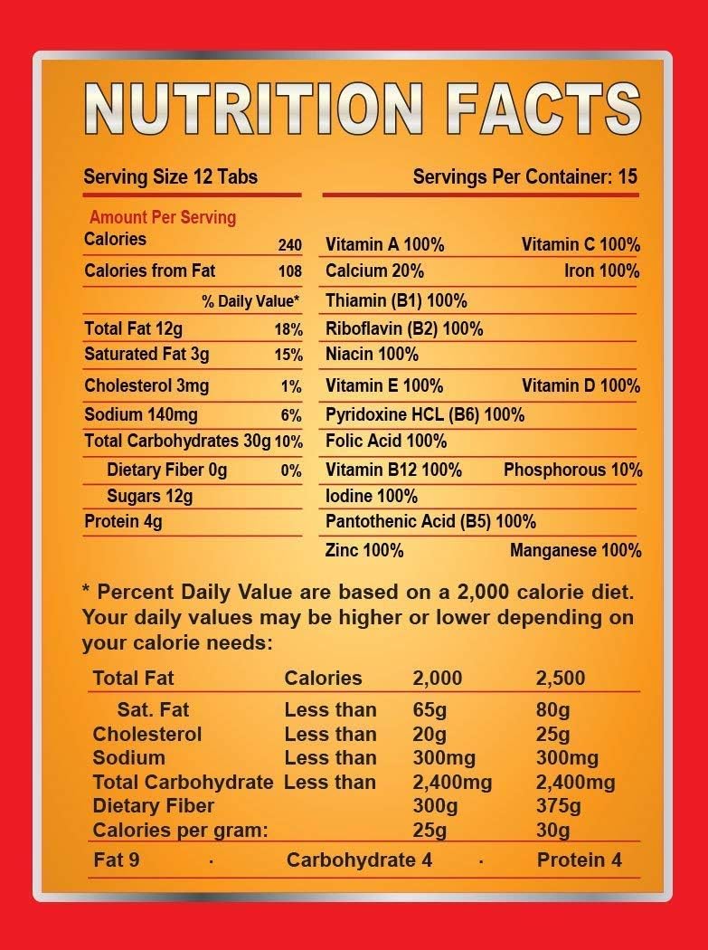 15-Day Emergency Food Supply – 180 Tabs, Gluten-Free Meal Replacement (25-Year Shelf Life, Vanilla)