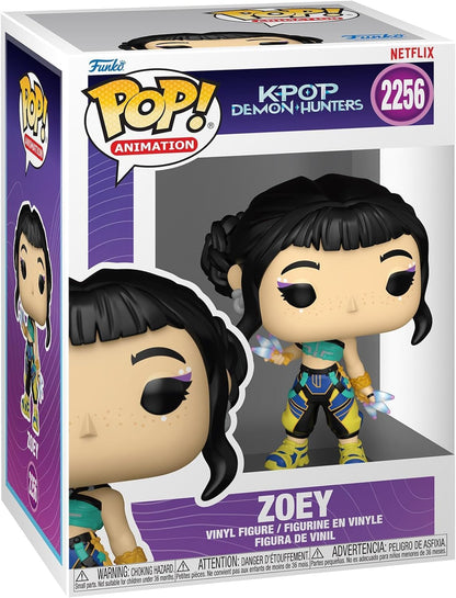 Kpop Demon Hunters - Zoey Vinyl Figure (Bundled with Compatible Box Protector Case), Multicolored, 3.75 Inches