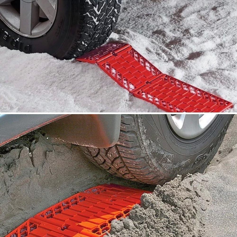 Foldable Tire Traction Pads (2-Pack) – Emergency Car Escaper for Snow, Ice, Mud & Sand