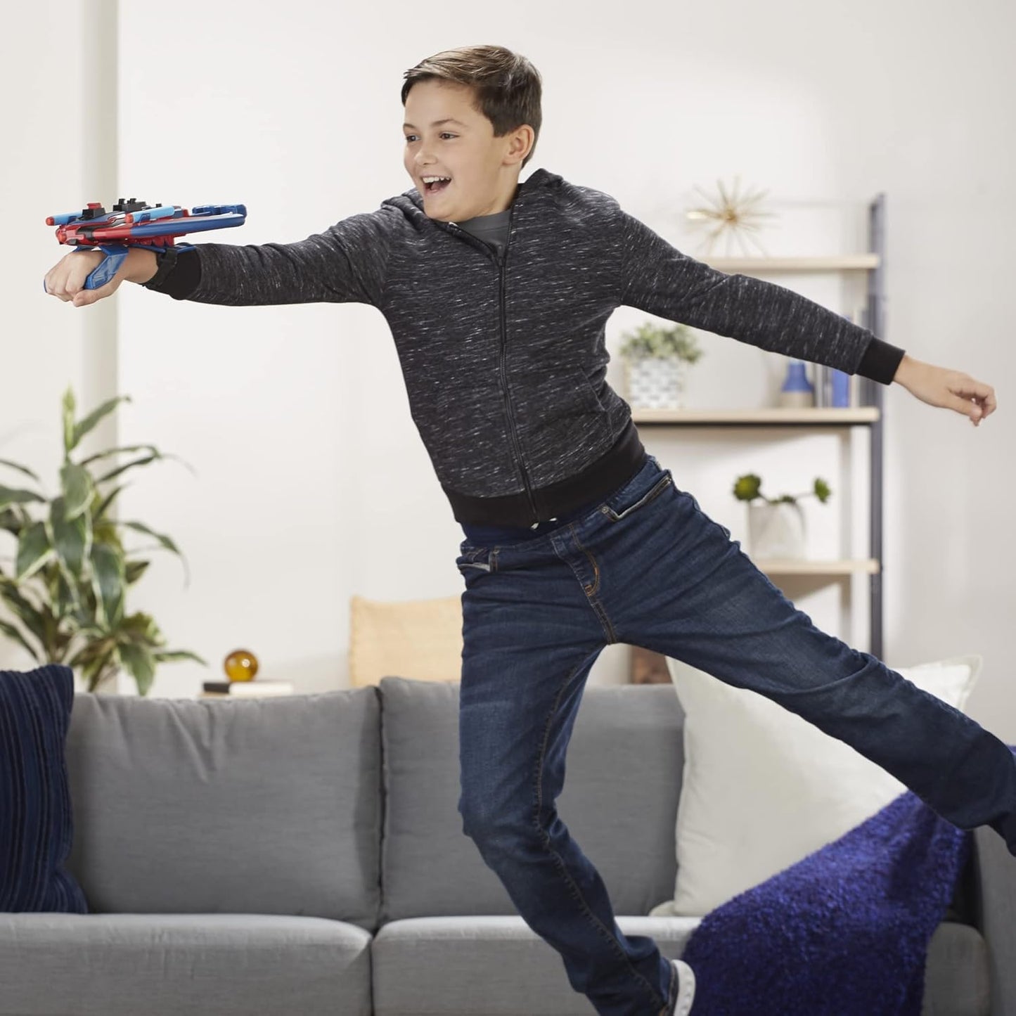 Marvel Spider-Man Web Shots NERF Blaster Toy with Darts for Ages 5+