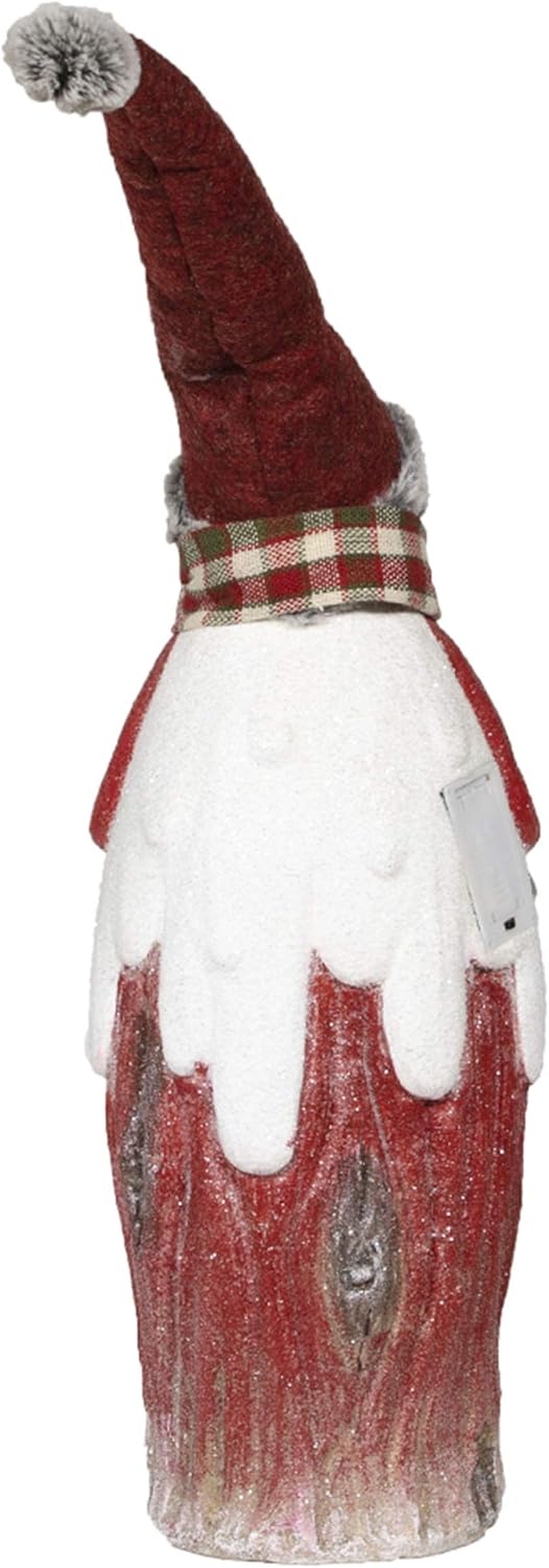 30"H Indoor Country Snowman Statue with LED Lights
