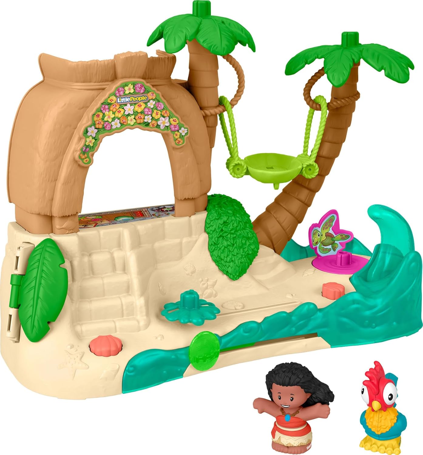 Disney Princess Moana Adventure Village Playset – Little People Toddler Toy with Figures for Ages 18+ Months