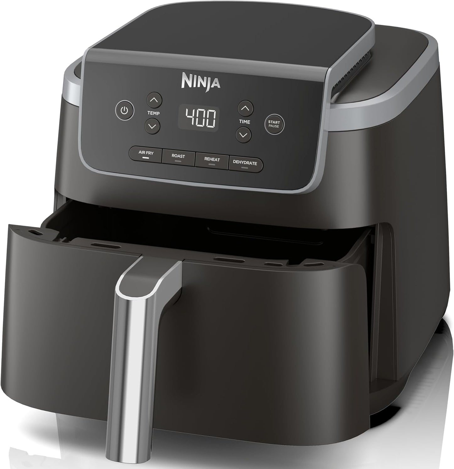 Air Fryer, 120 Volts, Nonstick Basket & Crisper Plate, Grey