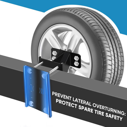 Heavy-Duty Spare Tire Carrier Mount – Locking Trailer Wheel Bracket for 4, 5 & 6-Lug Wheels, Fits Multiple Bolt Patterns, 150 lb Capacity