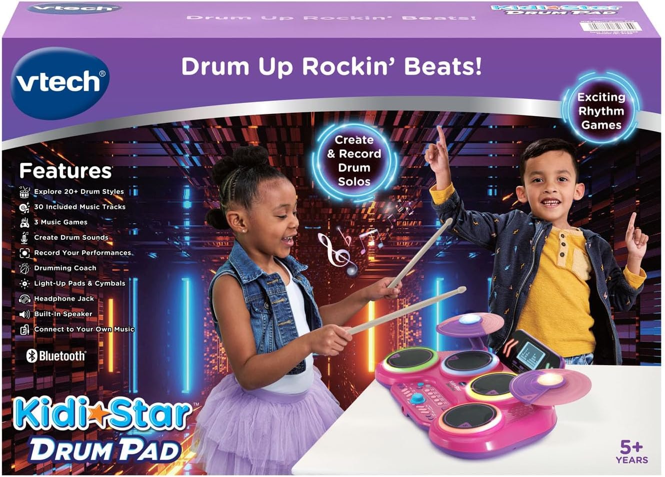 Kidi Star Drum Pad 30 Built-in Songs Wireless