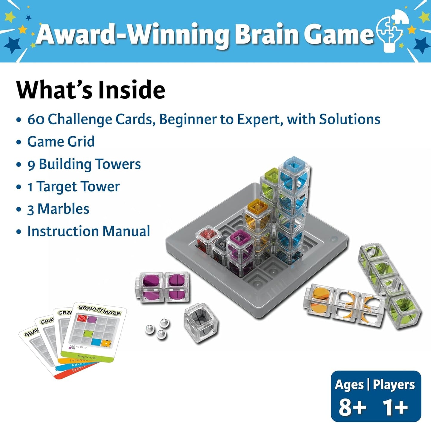 Gravity Maze - Falling Marble Logic Game | STEM Toy for Kids Ages 8-12 - Boosts Critical Thinking & Problem Solving - Educational Fun