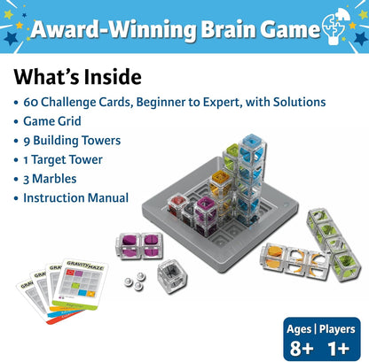 Gravity Maze - Falling Marble Logic Game | STEM Toy for Kids Ages 8-12 - Boosts Critical Thinking & Problem Solving - Educational Fun