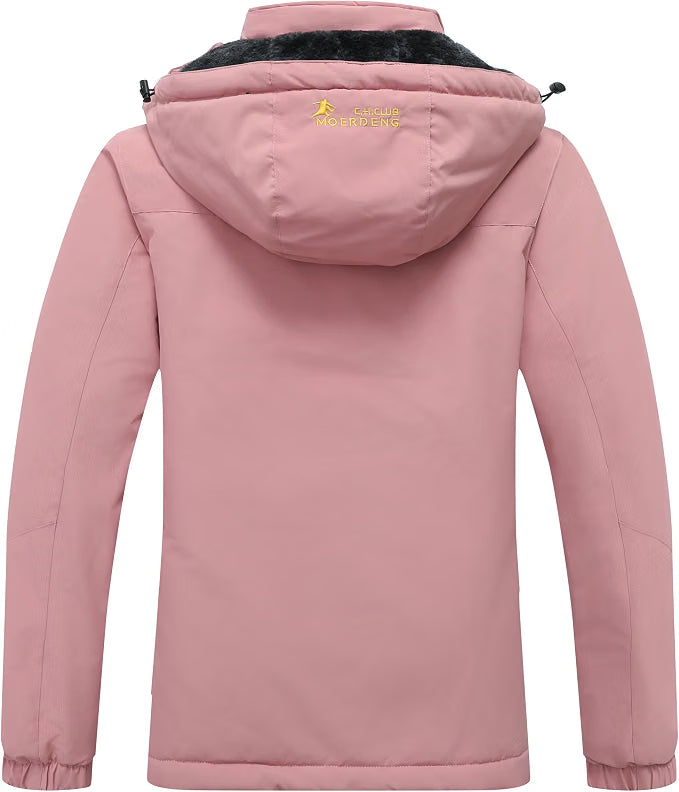 Women’s Warm Winter Ski Jacket – Insulated Snowboarding Coat for Cold Weather & Snow Sports, Pink, Small