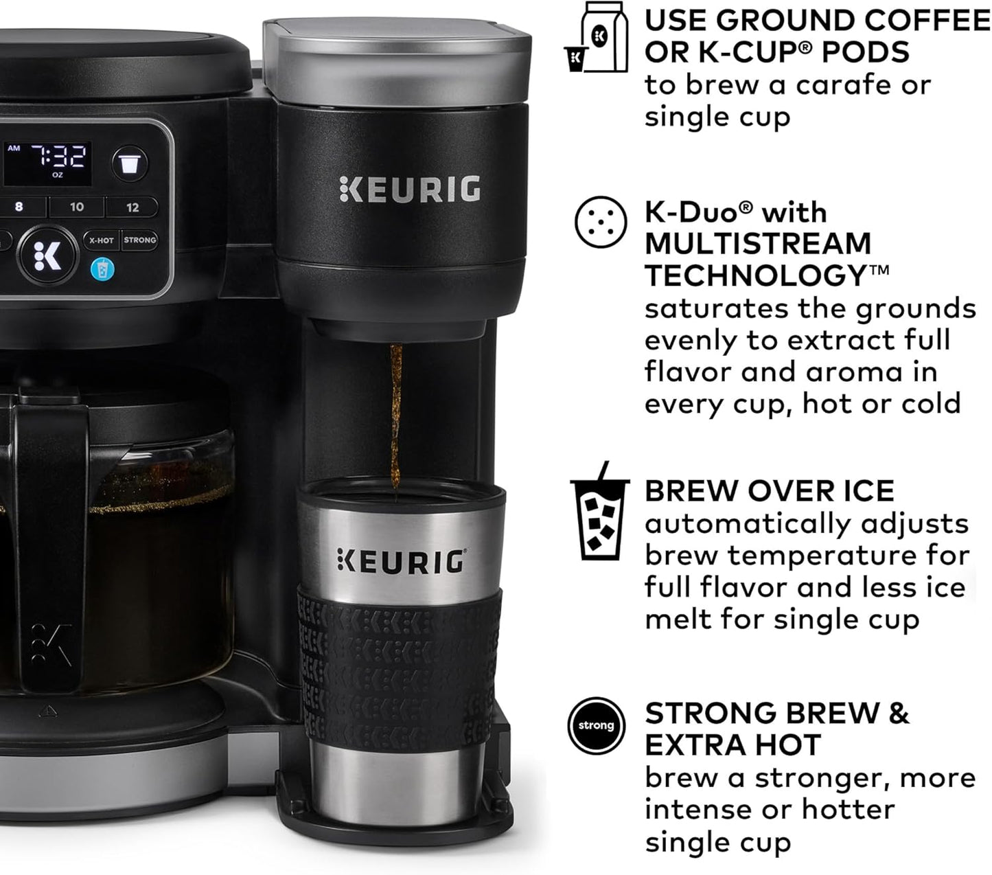 K-Duo Hot & Iced Coffee Maker Single Serve & Carafe (Gen 2)