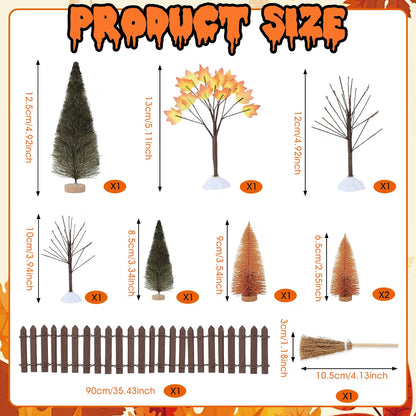 33-Piece Mini Fall Resin Figurine Set – Pumpkins, Scarecrow, Trees & Farm Miniatures for Thanksgiving Harvest Table Décor