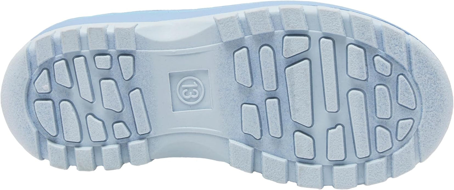 Waterproof Kids' Snow Boots – Insulated, Fleece-Lined Winter Boots for Toddlers, Girls & Boys, Light Blue, Size 7 Big Kid