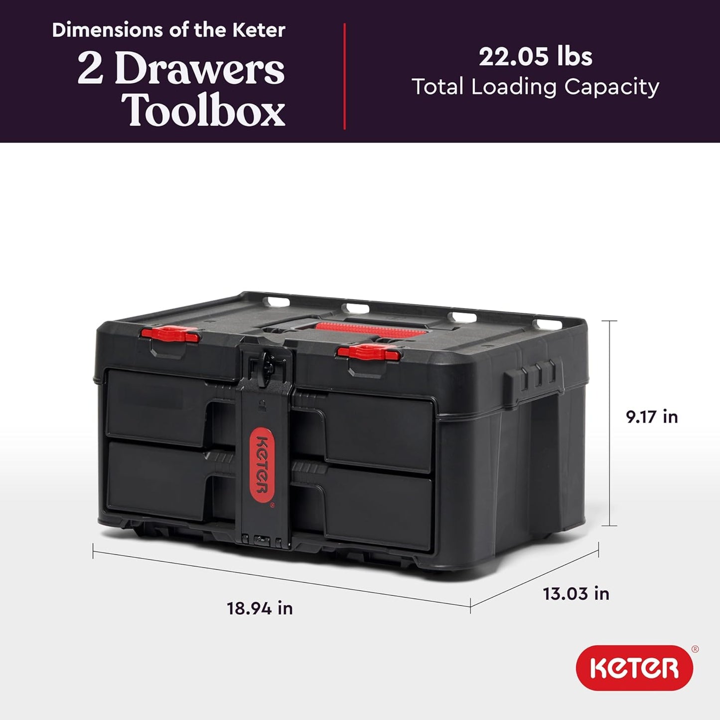 Stack-n-Roll Drawer Tool Box for Small Parts and Power Tool Accessories