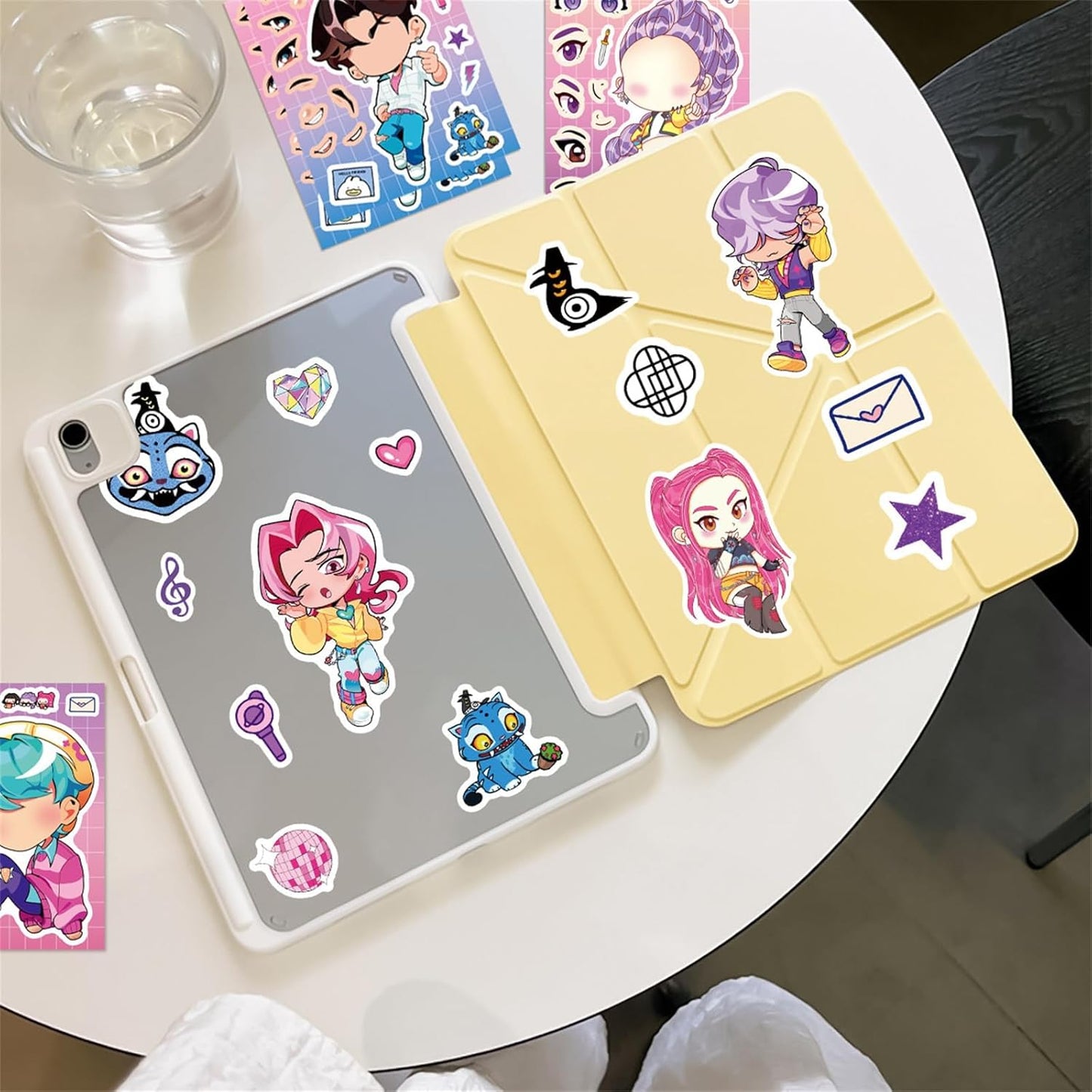 Demon Hunters Stickers (32 PCS) – Waterproof Vinyl Korean Idol Stickers for Laptop, Phone, Water Bottle & Skateboard – Kpop Fan Gift