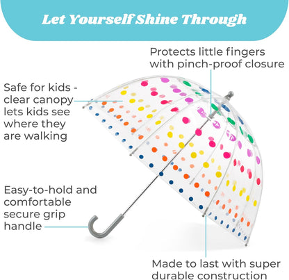 Cosmic Adventure Kids Bubble Umbrella - 38" Dome Canopy
