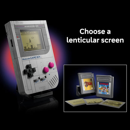 Super Mario Retro Game Boy Building Set – Collectible Model with Display Stand for Adults (18+)