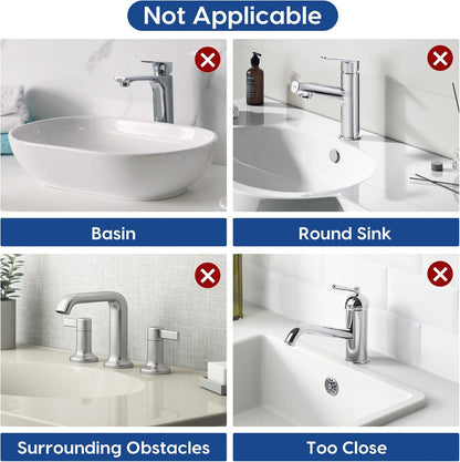 24-Inch Silicone Faucet Mat: Kitchen Sink Splash Guard with 7° Slope for Effective Water Drainage