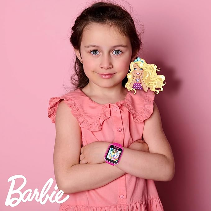 Barbie Kids Smart Watch - Touchscreen, Games, Selfie Camera, Step Tracker, Silicone Strap (Fits 5.5" to 8.5" Wrists)