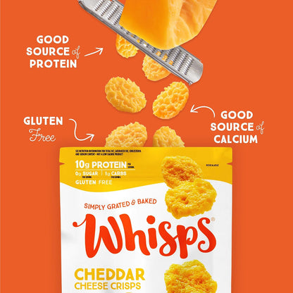 Cheese Crisps Variety Pack – High Protein, Low Carb Keto Snacks, Gluten-Free Protein Chips, 2.12 oz (6 Pack)