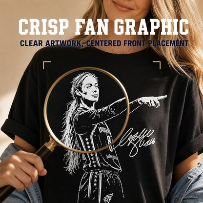 Point Guard Pointing Graphic T-Shirt – Funny Basketball Sports Fan Tee for Women, Black, Large