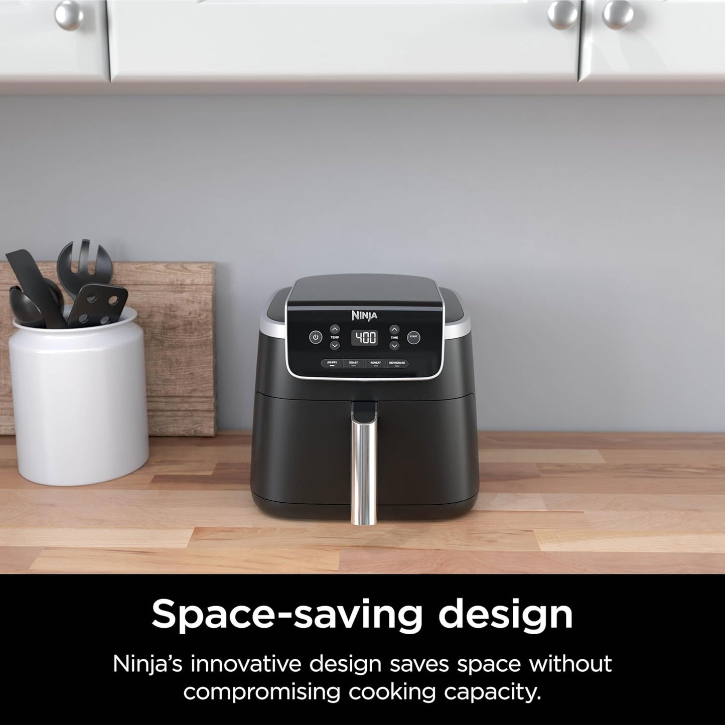 Air Fryer, 120 Volts, Nonstick Basket & Crisper Plate, Grey