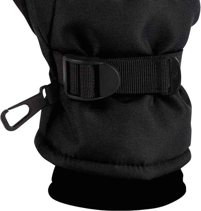 Men’s Waterproof Insulated Winter Gloves – Knit Cuff Cold Weather Gloves, Black, Large