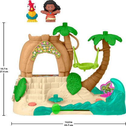 Disney Princess Moana Adventure Village Playset – Little People Toddler Toy with Figures for Ages 18+ Months