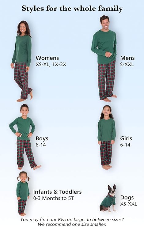 Christmas Matching Pajamas For Family, Green
