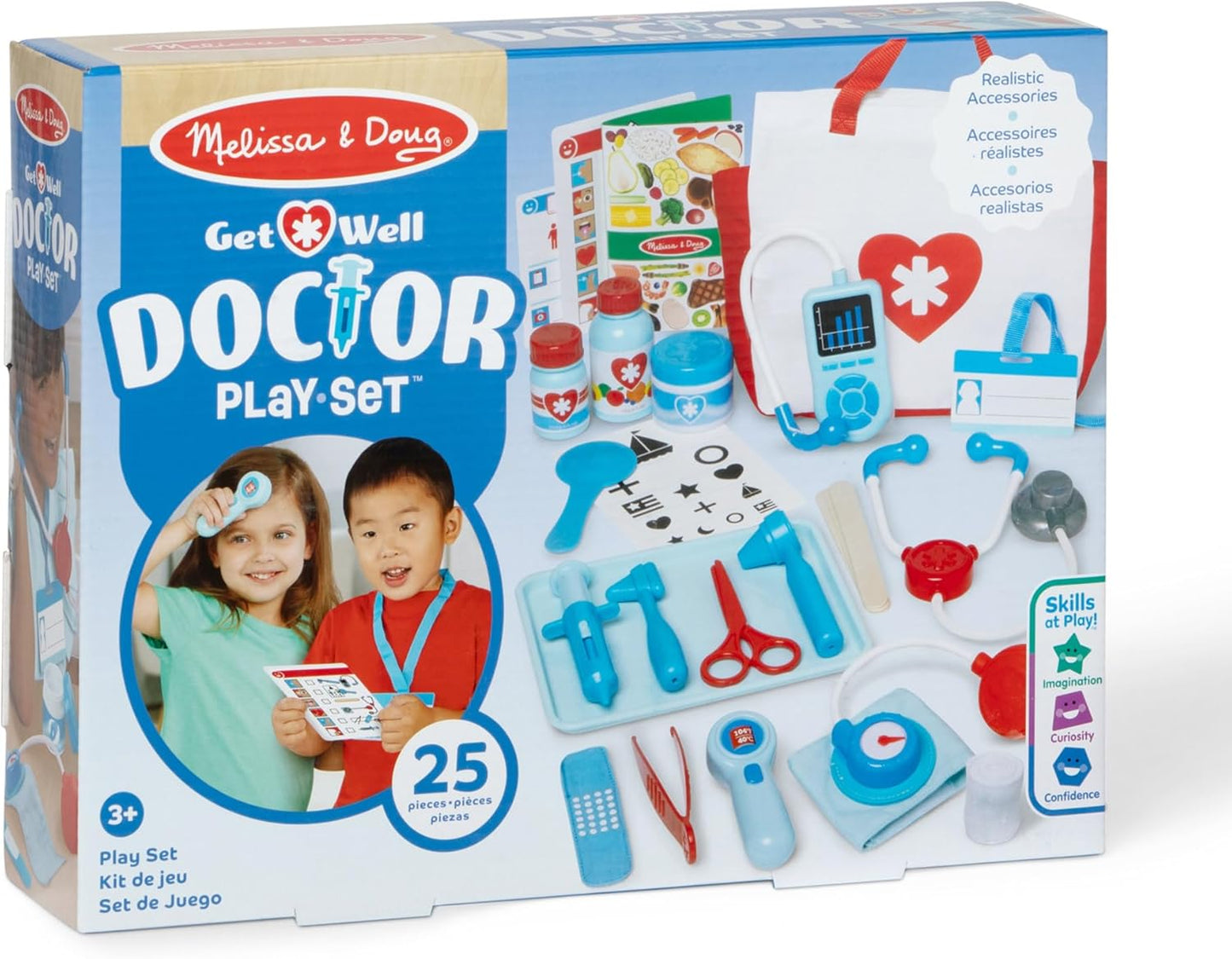 25-Piece Toddler Doctor Play Set - Get Well Doctor Kit for Ages 3+