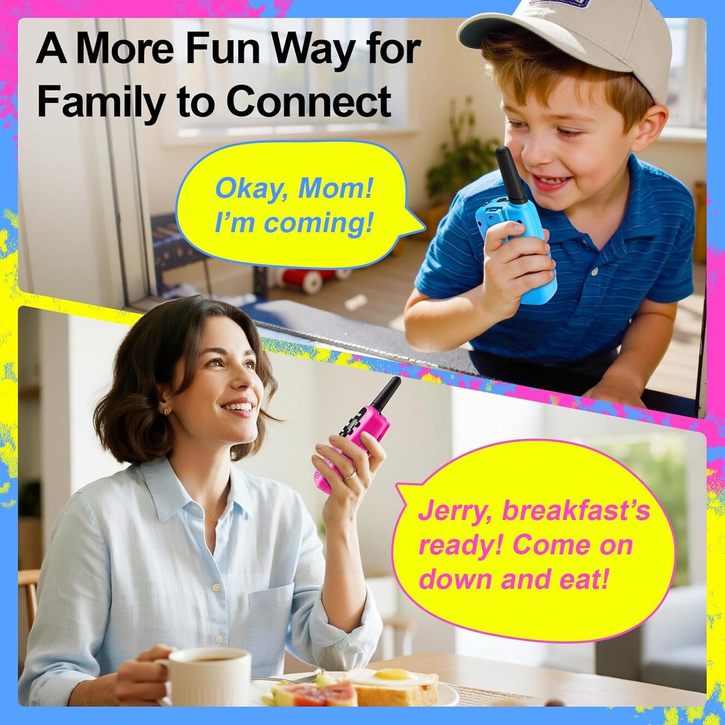 Kids Walkie Talkies – 3-Mile Range Two-Way Radios for Outdoor Play (Ages 3–9)