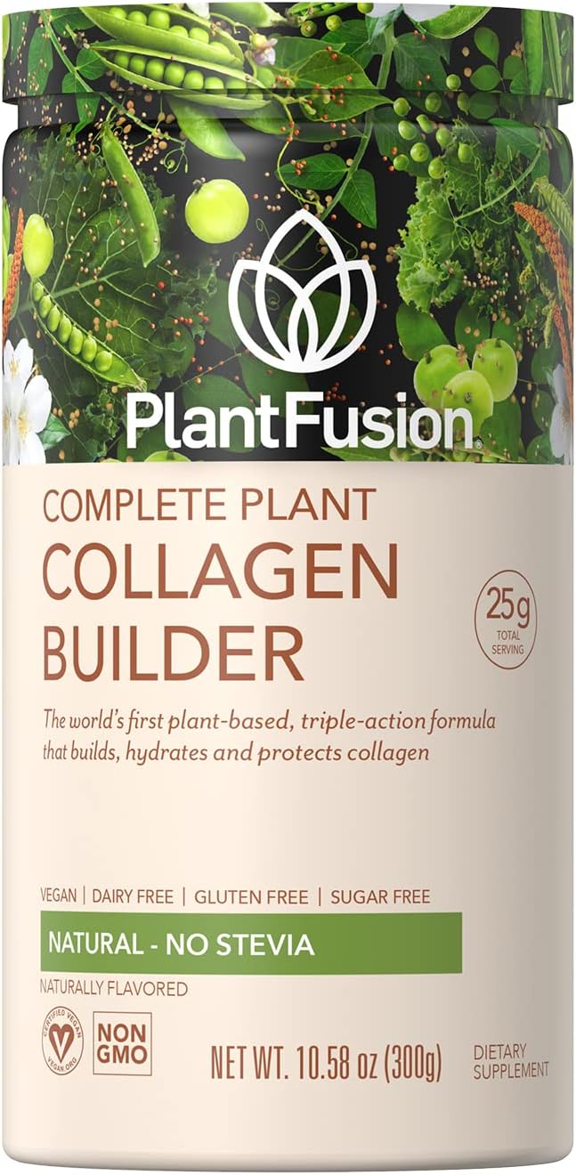 PlantFusion Vegan Collagen Powder - Unflavored, Plant-Based Protein for Hair, Skin & Joints