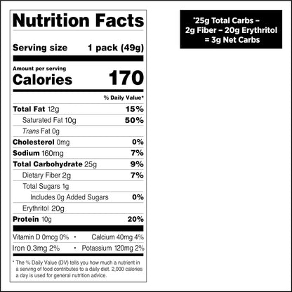 12-Count Quest Peanut Butter Candies: 1g Sugar, 10g Protein, 4g Net Carbs, Keto-Friendly
