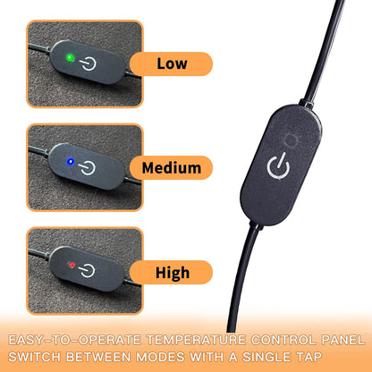 Foldable Heated Seat Cushion – USB Heating Pad with 3 Temperature Settings (Black)