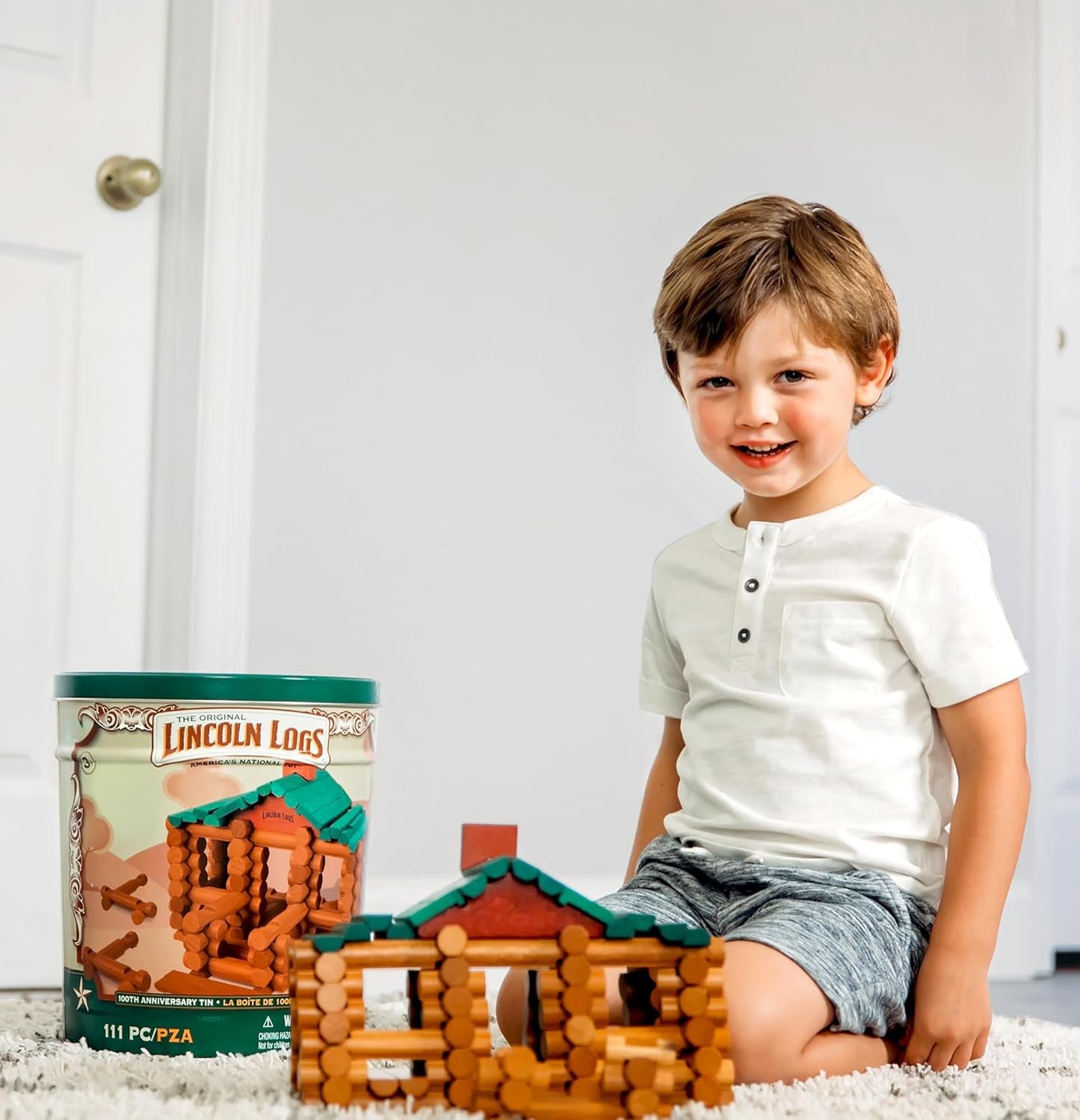 100th Anniversary Set - 111 Wooden Pieces for Kids