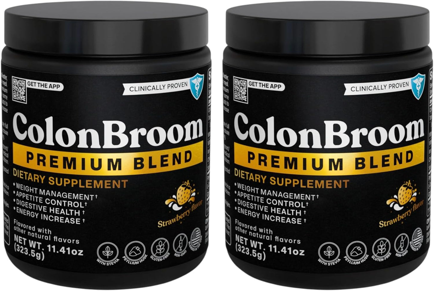 Colon Broom Psyllium Fiber Drink – Weight Management & Gut Health (Strawberry, 100 Servings)