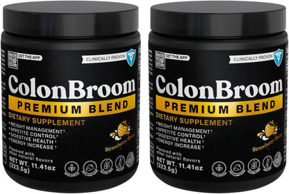 Colon Broom Psyllium Fiber Drink – Weight Management & Gut Health (Strawberry, 100 Servings)