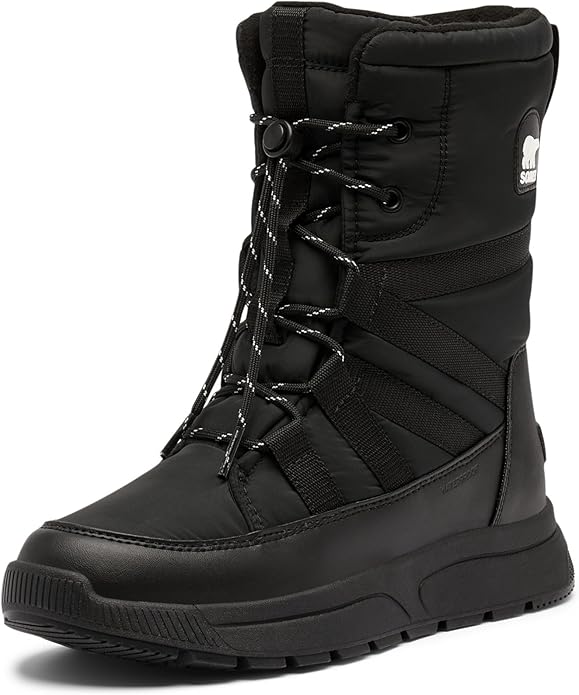 Women’s Whitney III Tall Waterproof Boots – Molded Rubber, Plush Footbed (Black, Size 7)