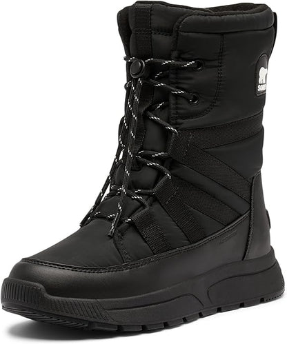 Women’s Whitney III Tall Waterproof Boots – Molded Rubber, Plush Footbed (Black, Size 7)
