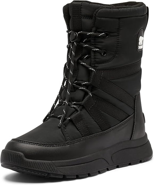 Women’s Whitney III Tall Waterproof Boots – Molded Rubber, Plush Footbed (Black, Size 7)
