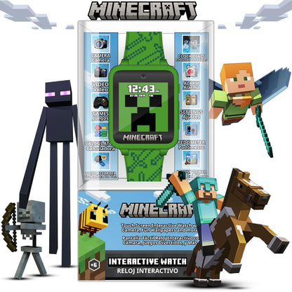 Minecraft Kids Smart Watch with Touchscreen, Camera, & Games