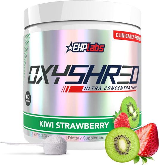 OxyShred Pre-Workout Powder – Energy Boost with L-Glutamine & ALCAR (Kiwi Strawberry, 60 Servings)